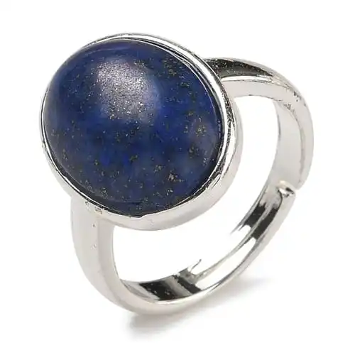 inel lapis lazuli oval