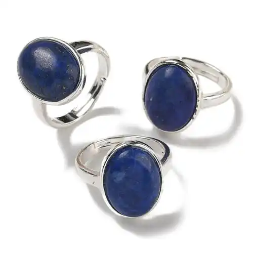 inel lapis lazuli oval