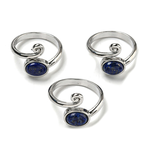 Inel lapis lazuli spirală
